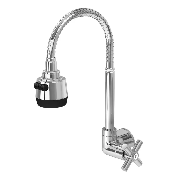 3368 - Torneira Cozinha Parede Bica Flexível Gourmet - C31