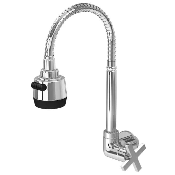 3368 - Torneira Cozinha Parede Bica Flexível Gourmet - C44