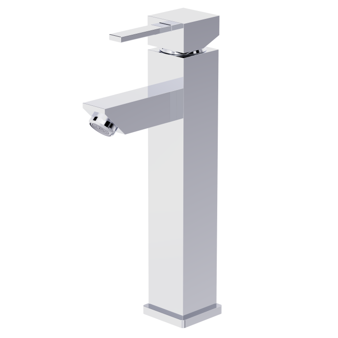 4408 - Misturador Monocomando Mesa Lavatório Bica Alta Square - Cr