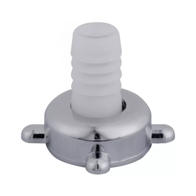 4574 - Bico e porca ABS 1-2 DN15 cromado para torneira jardim