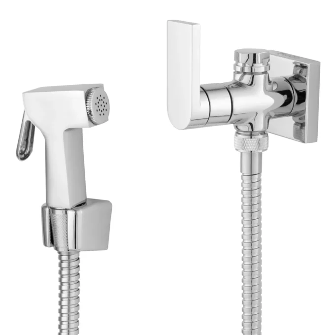 4804 - Ducha Higiênica com Registro e derivação Shine Cube