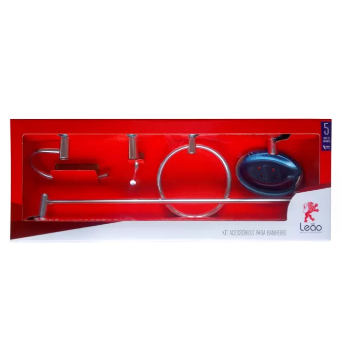 11300 - Kit acessórios para banheiro master 05 peças aço inox 430