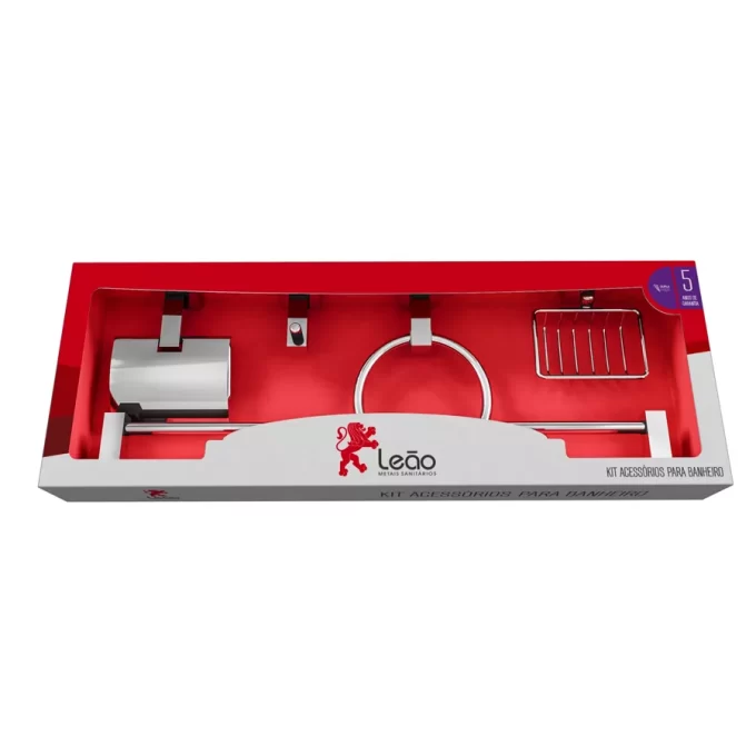 19300 - Kit acessórios para banheiro pluss 05 peças