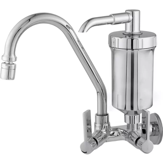 2172 - Torneira cozinha parede bica alta arejador articulado filtro ABS C17