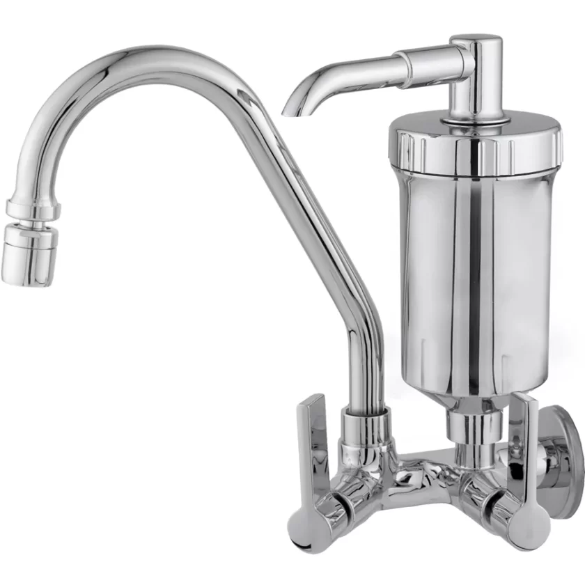 2172 - Torneira cozinha parede bica alta arejador articulado filtro ABS C17