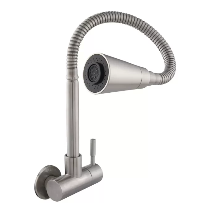 3293 - Torneira cozinha parede giratório aço inox 304