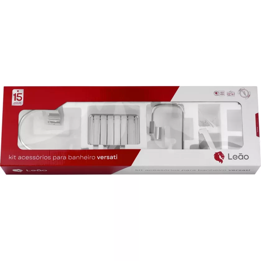 42300 - KIT ACESSÓRIOS PARA BANHEIRO VERSATO 05 PEÇAS