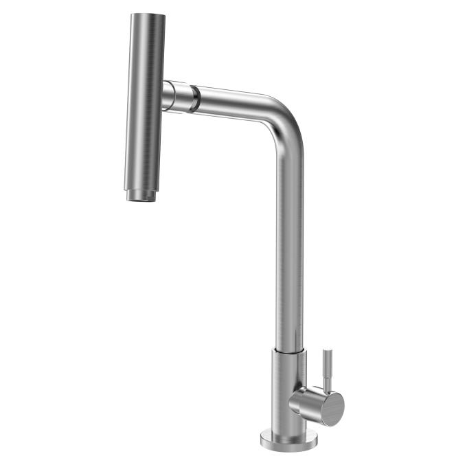 3280 - Torneira Cozinha Mesa Alta c/ Bica Articulada Aço Inox 304