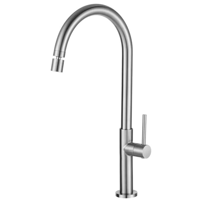 3283 - Torneira cozinha mesa alta com arejador articulado aço inox 304 black