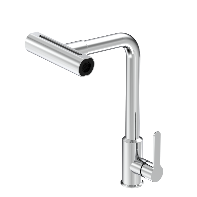 3284 - Torneira Cozinha Mesa Alta c/ Arejador Giratório 4 Funções Aço Inox 304