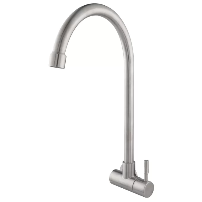 3295 - Torneira lavatpirio de parede giratório bica alta aço inox 304