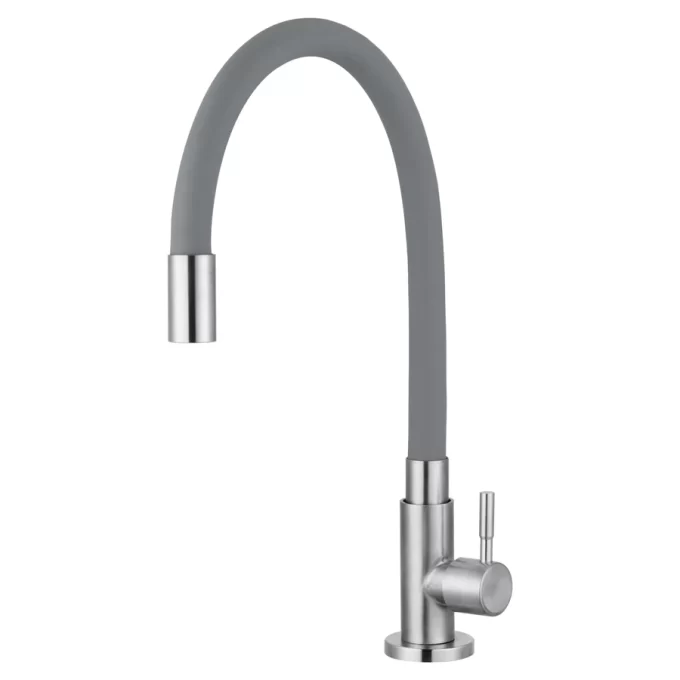 6092 - Torneira cozinha mesa aço inox 304 - color cinza