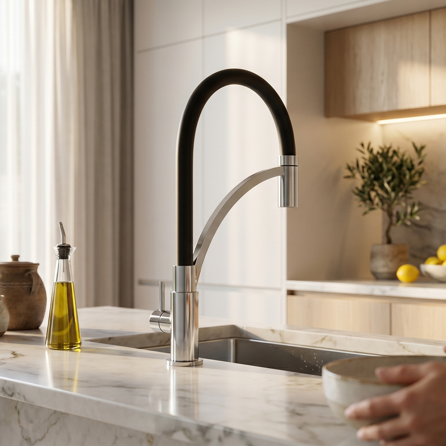 6095 - Torneira Cozinha de Mesa Évora Color Black - Imagem 4