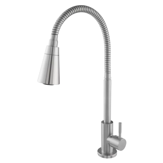 Torneira cozinha bacada giratorio gourmet aço inox 304