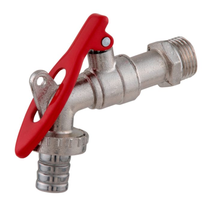 1110 - Torneira esfera para jardim com trava 1.2 DN15 x 3.4 DN20