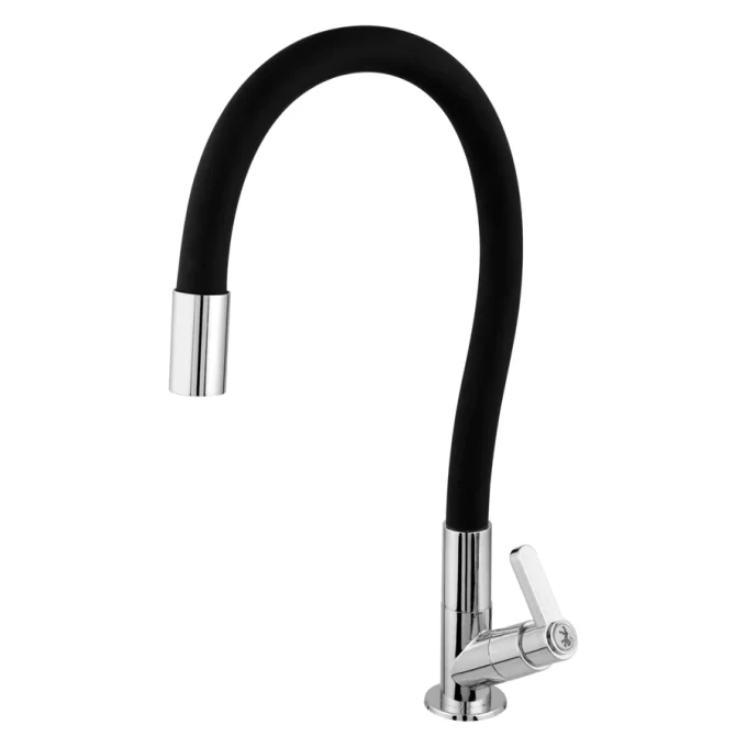 1367 - Torneira cozinha mesa 1.4 de volta cromada PLASTIC FLEX - Black