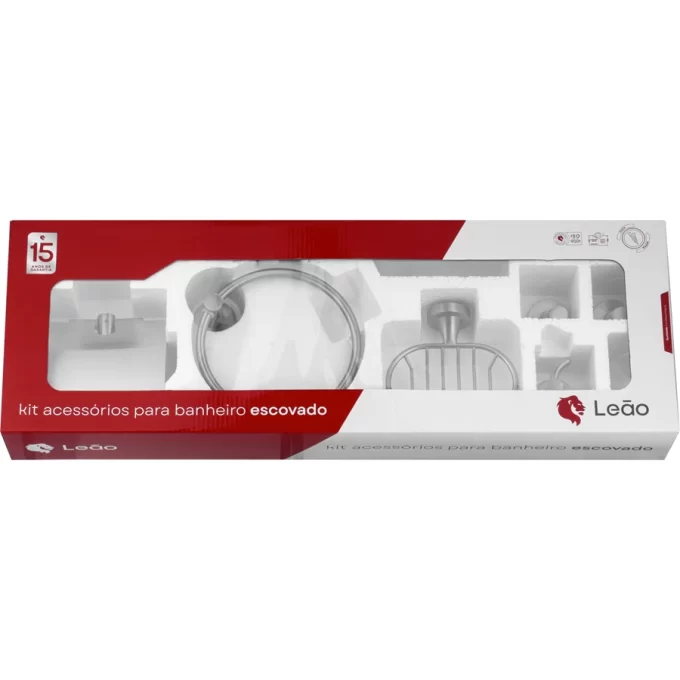 32300 - Kit acessórios banheiro slim fit escovado