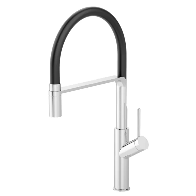 4467 - Misturador monocomando cozinha de mesa bica alta cano flexível color black