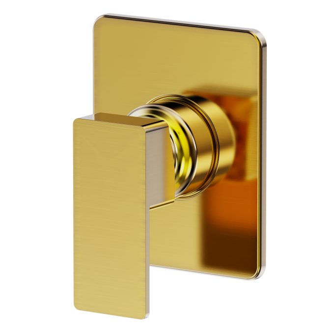 8112 – Acabamento para Registro Monocomando Square base DOCOL – Golden