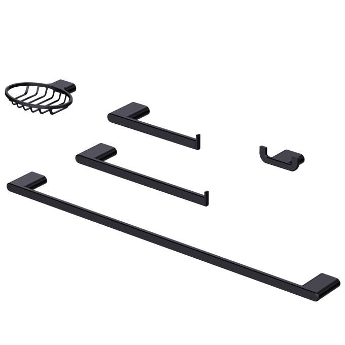 22300 - Kit acessórios banheiro UNI - Black