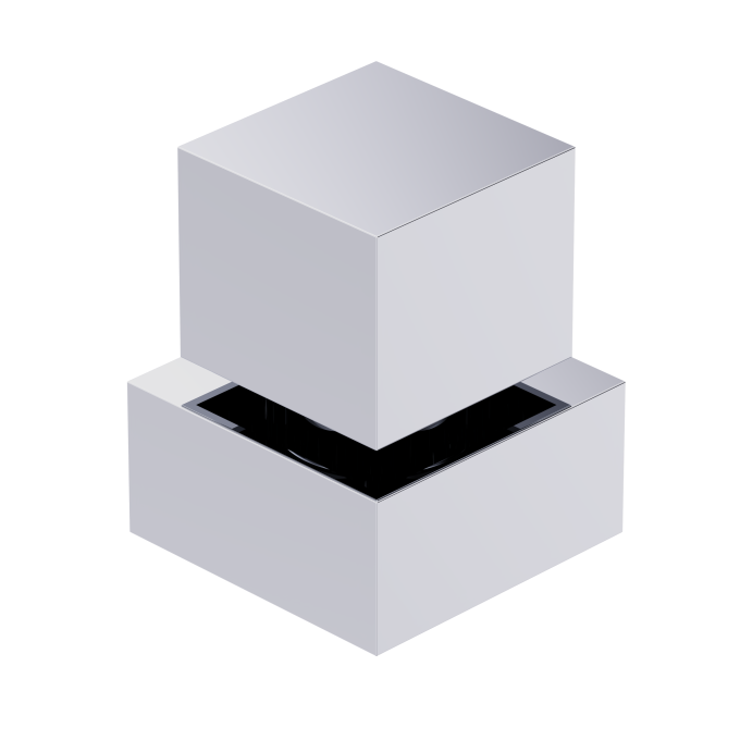 4014 - Acabamento Registro Square Clássica Pressão e Gaveta 1/2 - 3/4 - 1" C47