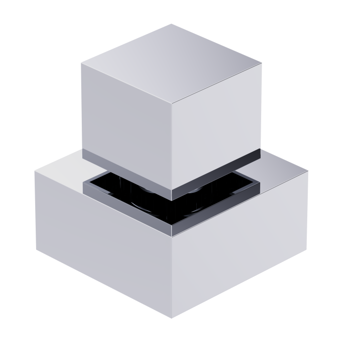 4015 - Acabamento Registro Square Clássica Gaveta 1" 1/4 - 1" 1/2 C48