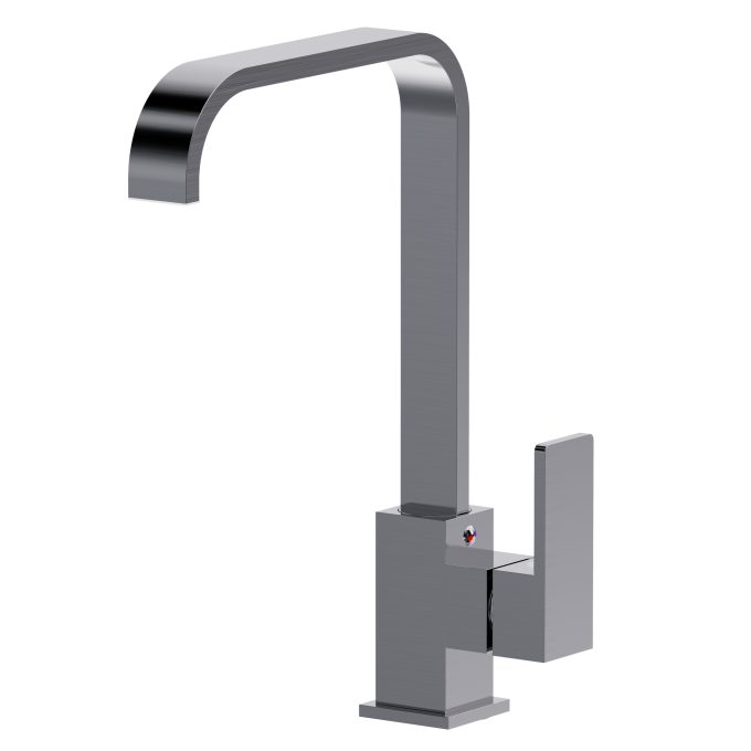 9008 - Misturador Monocomando Mesa Lavatório Bica Alta Square - Carbon