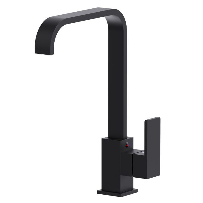 9008 - Misturador Monocomando Mesa Lavatório Bica Alta Square - Black